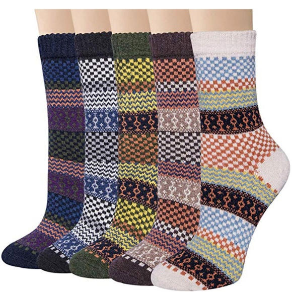 Other - 5 Pairs Men's Vintage Cony Hair Crew Socks